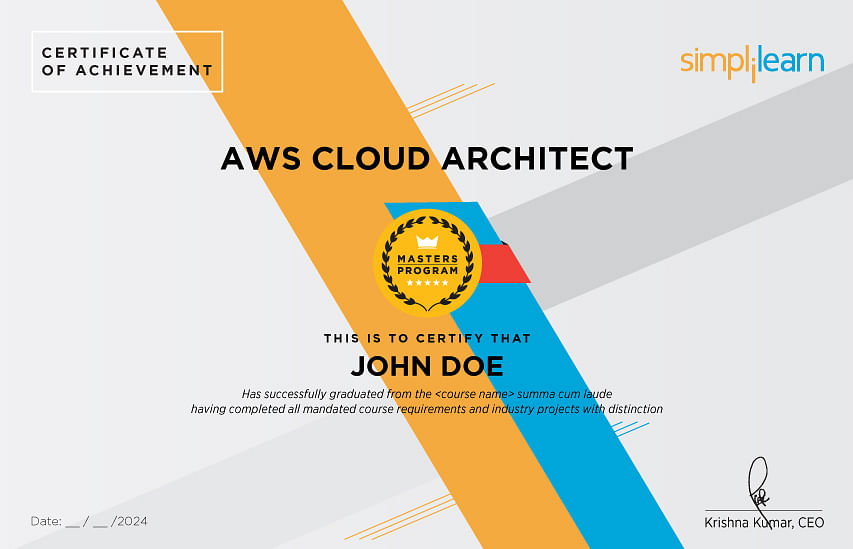 AWS Cloud Architect Certification Training Course Online Simplilearn